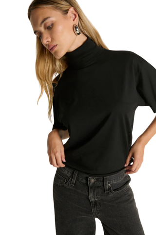 Fable Turtleneck Tee - Jet Black