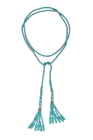 Greer Tassel Lariat - Turquoise