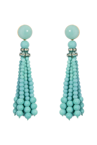 Greer Tassel Earrings - Turquoise