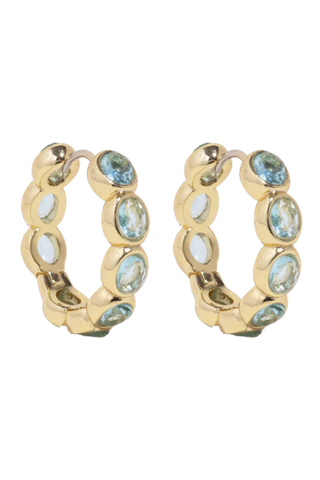 Aurelia Hoop Earrings - Aqua