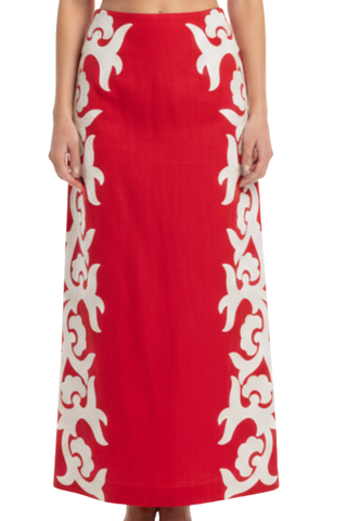 Dillon Skirt - Bright Red
