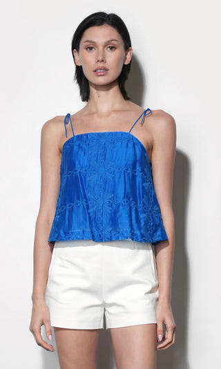 Bailey Embroidered Flouce Top