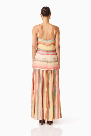 Zala Maxi Dress In Beige/Brown