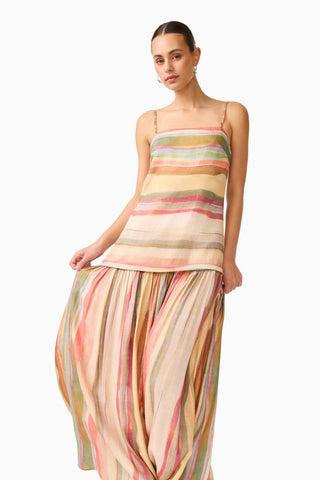 Zala Maxi Dress In Beige/Brown