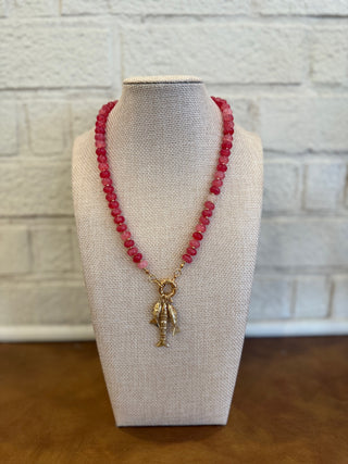 Coral Bay Fish Necklace - Pink
