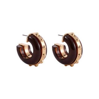 Cailynn Hoops - Brown