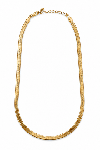 Herringbone Chain Necklace - Gold
