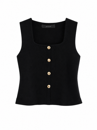 Coco Gold Button Vest