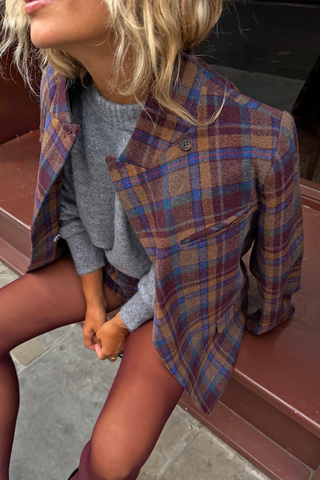 Wool Fold Over Blazer