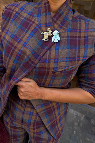 Wool Fold Over Blazer
