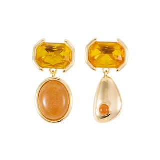 Clara Drop Earrings - Orange Gold