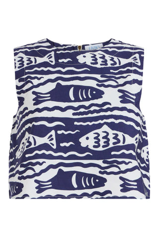 Crop Top - Fish Print