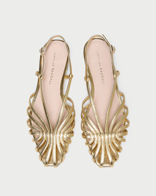 Devon Lattice Slingback Sandal - Gold