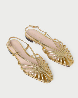 Devon Lattice Slingback Sandal - Gold
