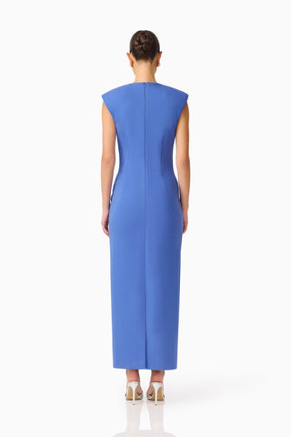 Talitha Column Dress In Cornflower Blue