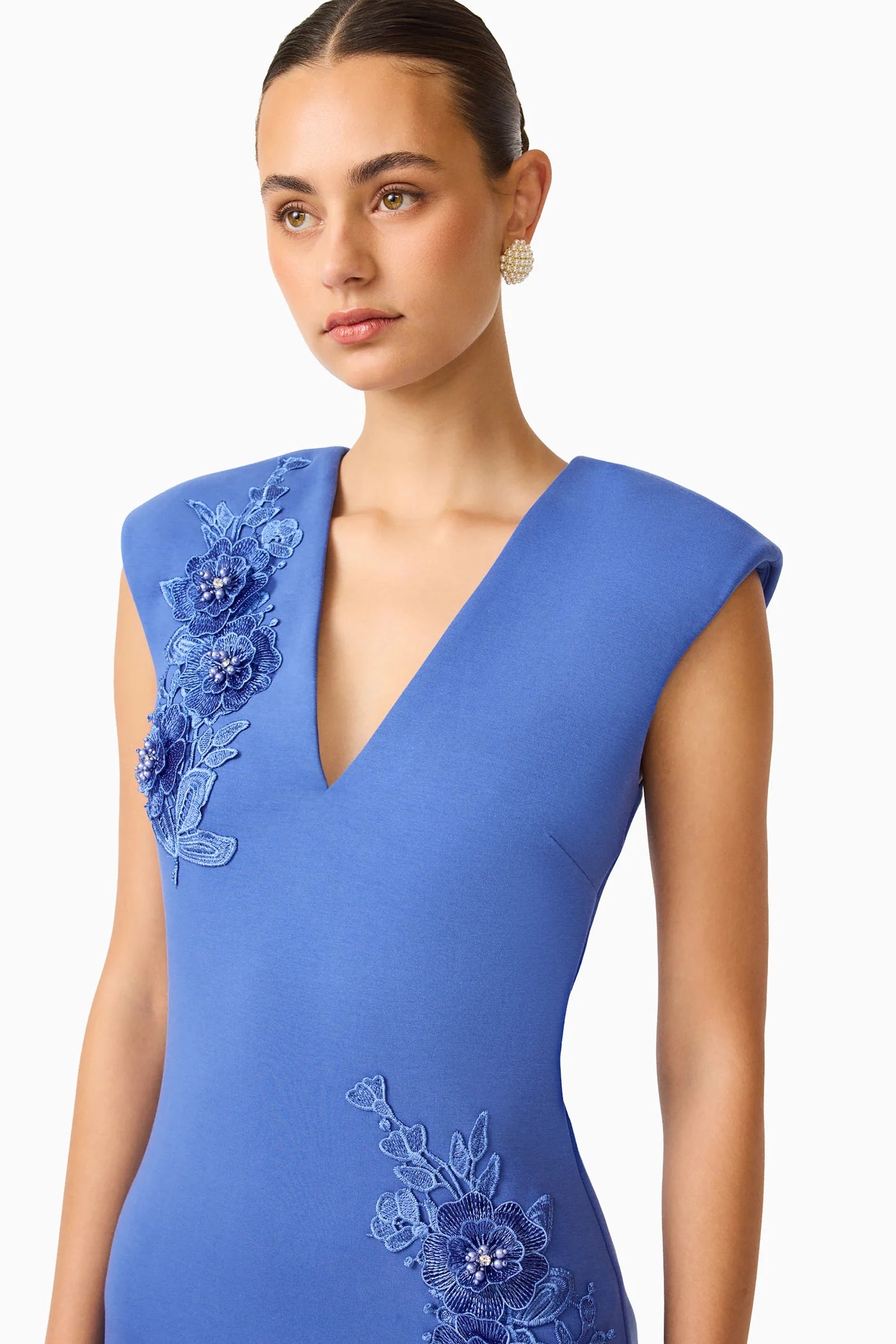Talitha Column Maxi Dress - Cornflower Blue - M