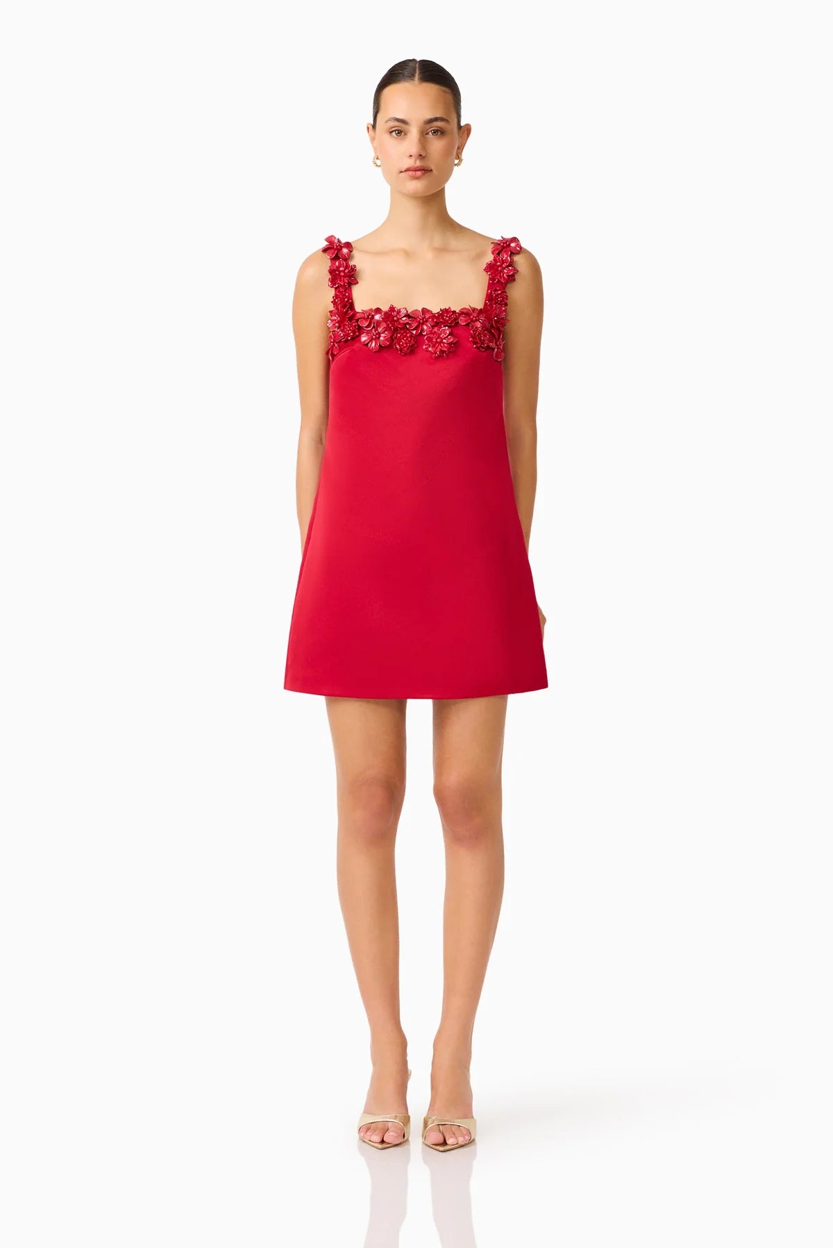 ELLIATT Lucetta Shift Mini Dress in Red
