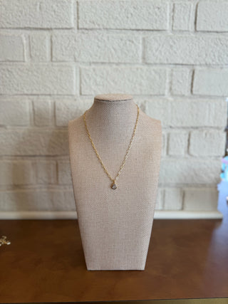 The Chain Link Bezel Necklace