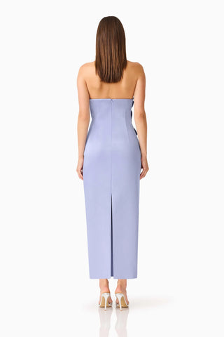 Lunelle Column Midi Dress In Stone Blue