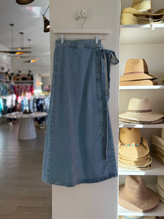 Solstice Denim Wrap Skirt