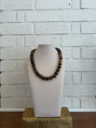 The Hadley Beaded Necklace - Chocolate