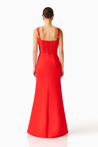 Fleurisca Gown In Scarlet Red