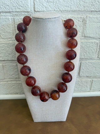 The Kenan Beaded Necklace - Orange
