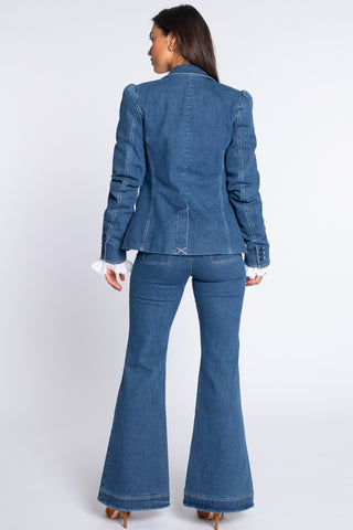 Elizabeth Blazer - Washed Denim