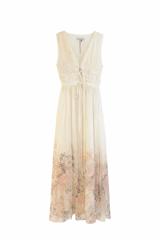 Charlotte Maxi Dress - Ivory Blush Orchid