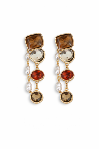 Cara Earring - Tan/Multi
