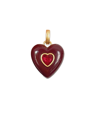 Elodie Heart Pendant - Oxblood