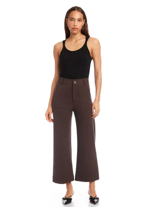 Rylee Cropped Pants - Brown