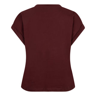 The Georgia Short Sleeve Top - Merlot