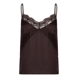 The Lilly Lace Tank - Cocoa