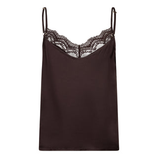 The Lilly Lace Tank - Cocoa
