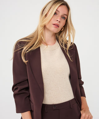 The Calista Blazer - Cocoa