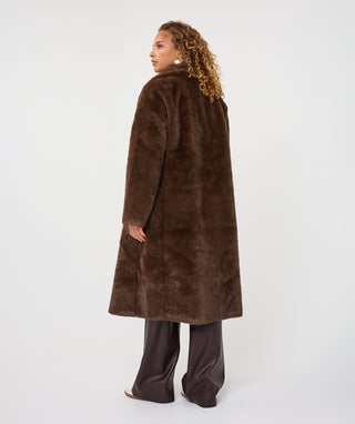 The Poppy Long Coat - Cocoa