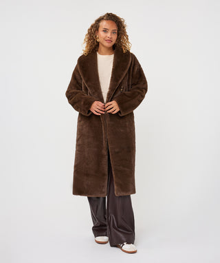 The Poppy Long Coat - Cocoa