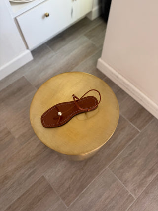 Lara Strappy Flat Sandal - Timber