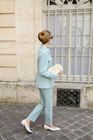 Tamara Suit Jacket - Celadon Blue