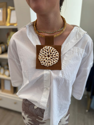 Pendant Cowrie - Bamboo
