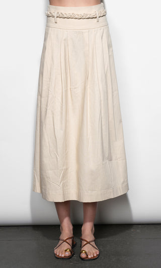 Yvette Pleated Midi Skirt