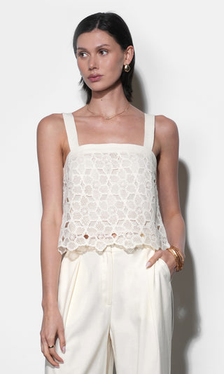 Kandace Crochet Lace Sleeveless Top