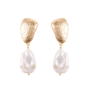 Gloria Drop Earrings - White Gold