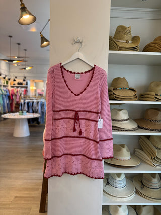 Stephanie Crochet Mini Dress