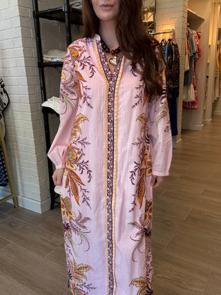 Riley Caftan - Blush Botanic