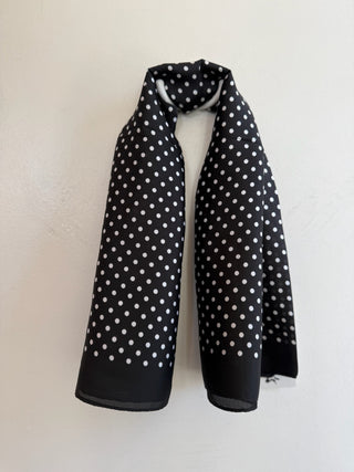 Lola Polka Dot Scarf - Black