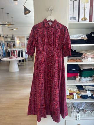 Rosie Shirtdress - Mulberry Stripes