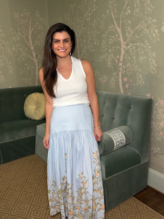Aisha Maxi Skirt - Blue