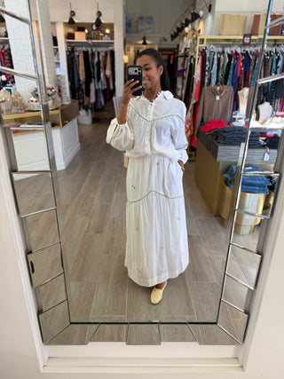 Midland Top - Lime Jamdani